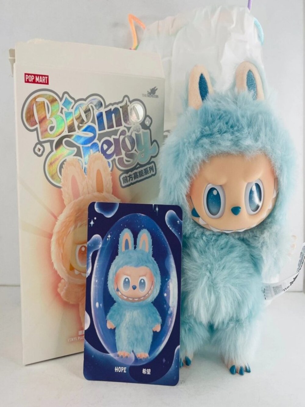 Labubu The Monsters Big Into Energy Hope Plush Doll Sealed Bag Open Box